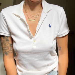 White Ralph Lauren collared polo